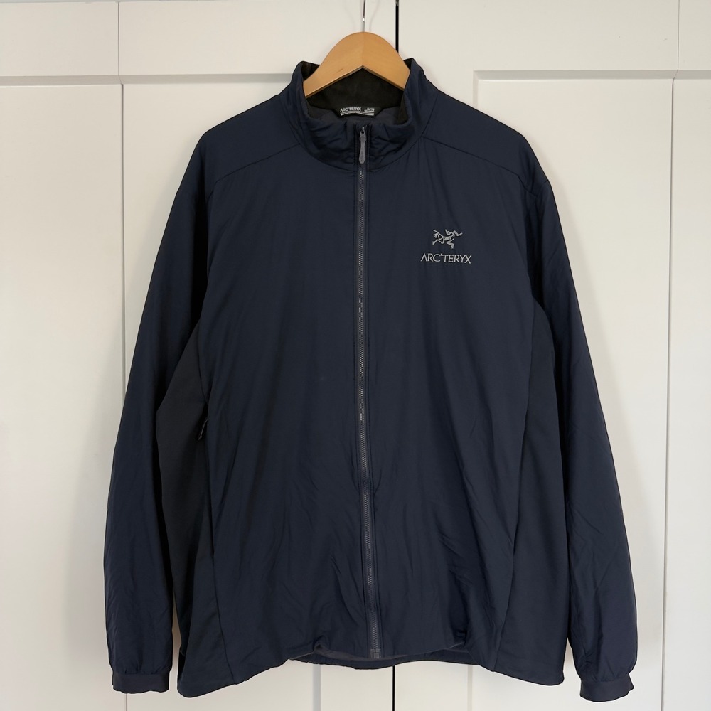 Modern Mens XL Arcteryx Atom LT Jacket Blue Full Zip Embroidered Nylon